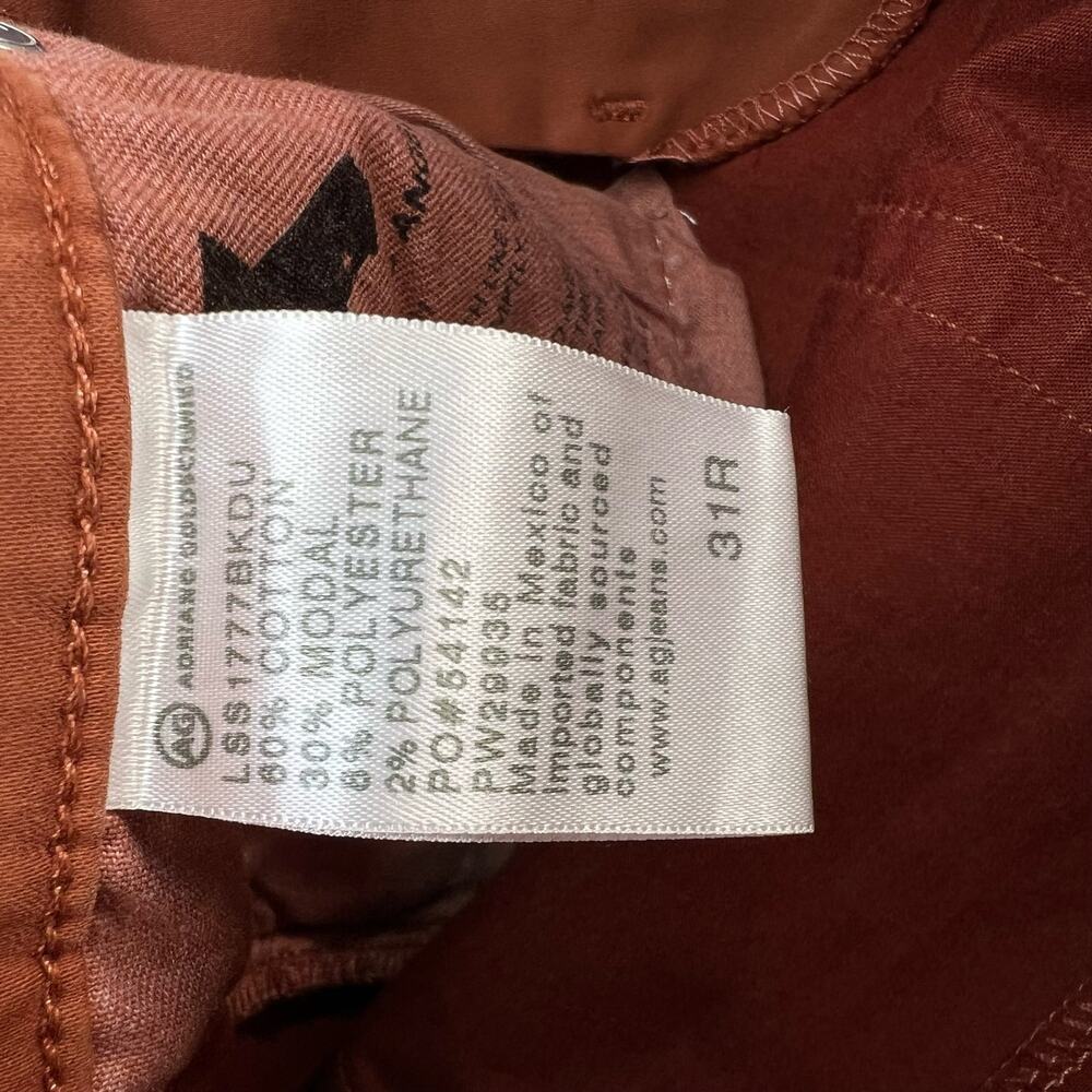NWT Adriano Goldschmied Women's Jeans Size 31R Rust Ankle High Rise Skinny - Picture 14 of 16